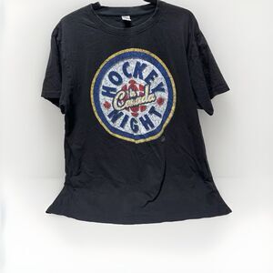 Hockey Night In Canada CBC Television NHL Hockey T-Shirt XL Men Budweiser Promo
